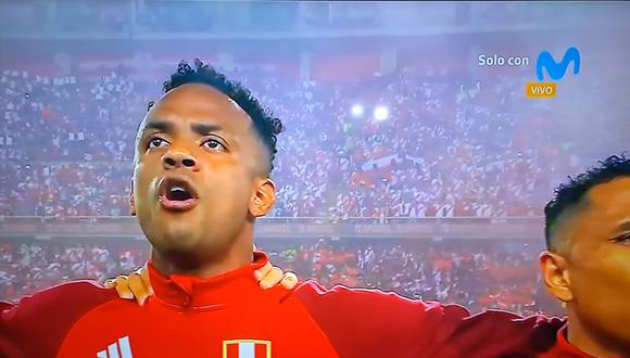 Así se entonó el himno peruano ante Argentina en el Estadio Nacional por Eliminatorias 2026 | VIDEO. (Foto: captura Movistar)