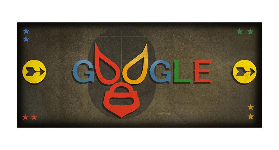 Este es el nuevo doodle de Google dedicado a El Santo, el mítico luchador enmascarado mexicano. (Foto: Captura)