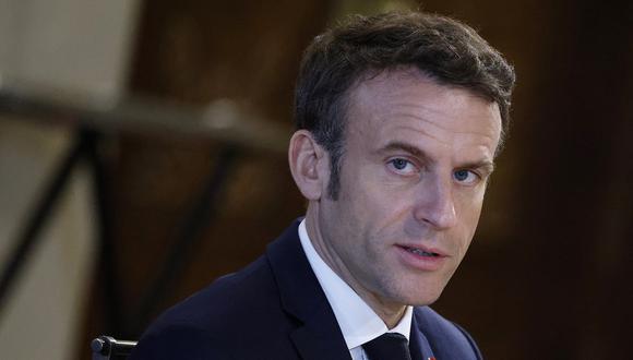El presidente de Francia, Emmanuel Macron, el 21 de diciembre de 2022. (Foto de Ludovic MARIN / POOL / AFP)