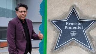 Ernesto Pimentel tiene su estrella en el paseo de la fama de los Estudios de América Televisión 