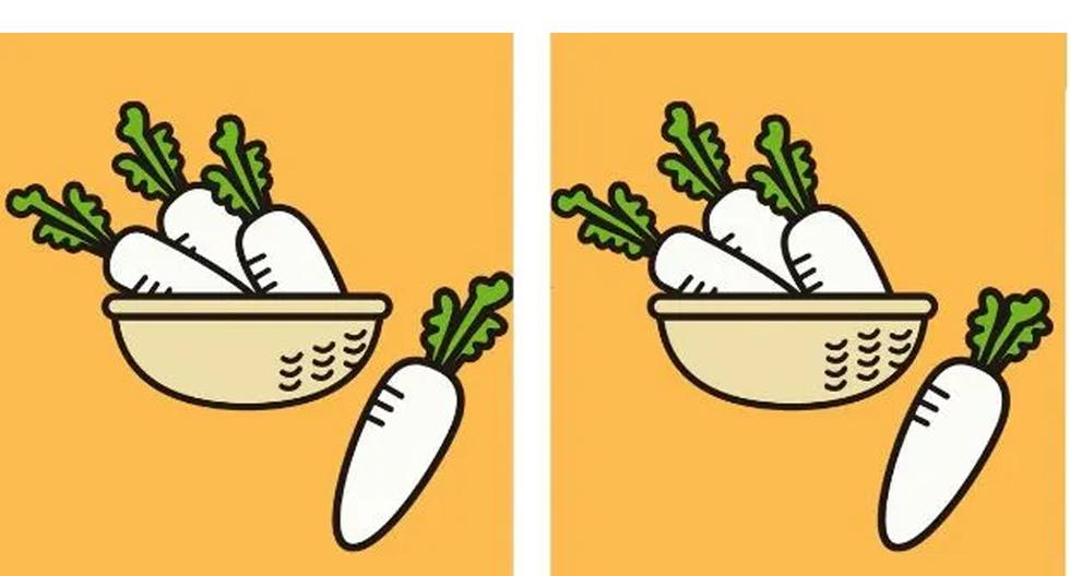Visual Challenge |  IQ Challenge: Find 3 Differences in a Basket of Radishes in 9 Seconds |  Viral