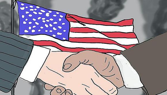"No deja de ser impresionante la forma en que los Estados Unidos han iniciado su colaboración con los aliados anglo-franceses". (Ilustración: Giovanni Tazza).