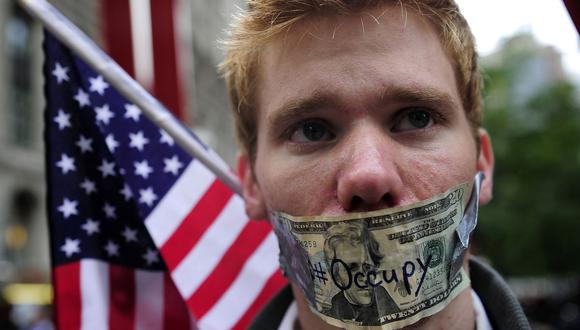 Un 17 de septiembre del 2011 comienza en Nueva York el movimiento Occupy Wall Street contra las políticas de austeridad Estados Unidos, inspirado en el movimiento 15 de mayo español. (EMMANUEL DUNAND / AFP).