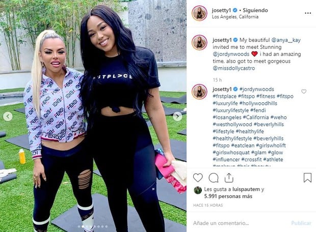 Josetty Hurtado se luce junto a Jordyn Wood en Los Ángeles. (Foto: Captura de pantalla)