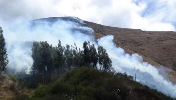 Pacucha: se registró segundo incendio forestal en una semana