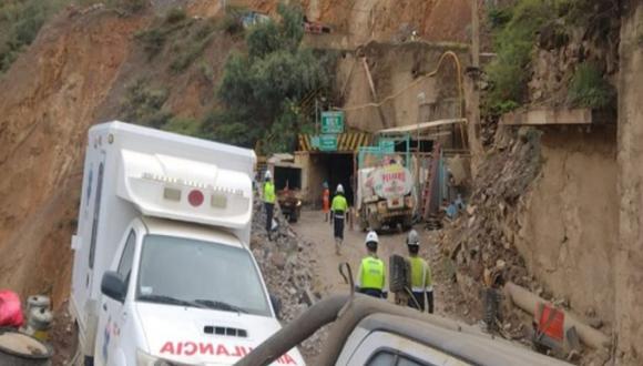 El minero Wilder Alarcón Ramos fue rescatado la madruga de este domingo 21 de enero. (Foto: Andina)