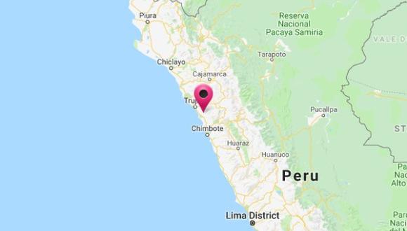 El epicentro del sismo se localizó a 31 kilómetros al sureste del distrito trujillano de Salaverry a las 2:26 a.m.