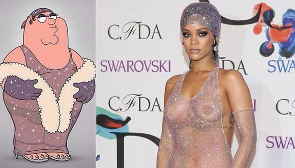 "Family Guy": Peter Griffin le roba el vestido a Rihanna