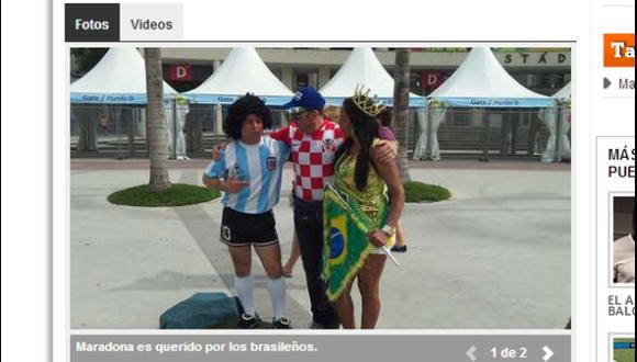 Imitador de Maradona causa sensación en Río de Janeiro