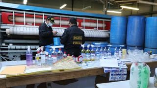 Cusco: Policía y fiscalía intervienen fábrica clandestina que adulteraba productos sanitarios