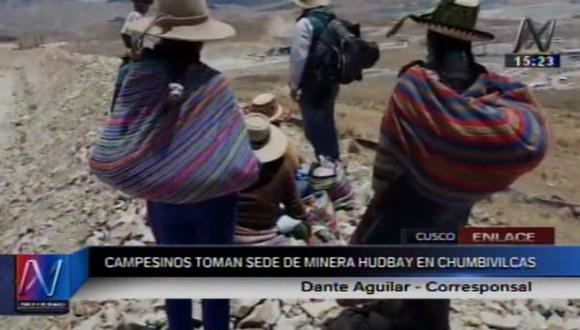 Chumbivilcas: comuneros toman instalaciones de minera Hudbay