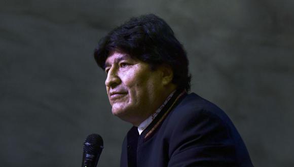 El expresidente de Bolivia, Evo Morales, durante una conferencia de prensa en Buenos Aires, el 21 de febrero del 2020. (Foto: RONALDO SCHEMIDT / AFP).