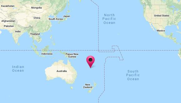 Terremoto de magnitud 7 se registra en el océano Pacífico cerca de Nueva Caledonia. (USGS).