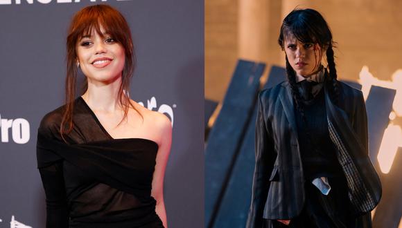 Jenna Ortega protagoniza a Merlina Addams en la nueva serie de Netflix. (Fotos: AFP/Netflix)