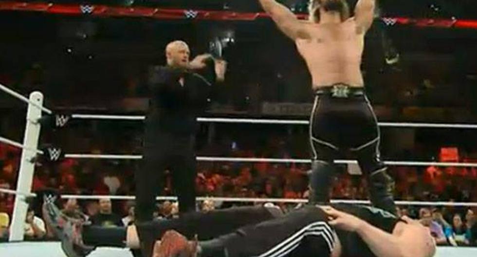 Seth Rollins humilló a Brock Lesnar en la edición de hoy de Raw. (Foto:DIfusión)