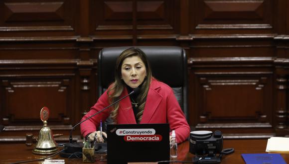 Lady Camones le pidió a las bancada de oposición presentar un solo candidato para la Presidencia del Parlamento. (Foto: Congreso)