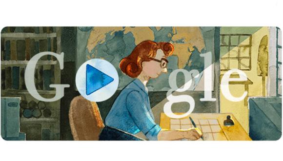 Marie Tharp es homenajeada en un doodle interactivo. (Foto: Google)