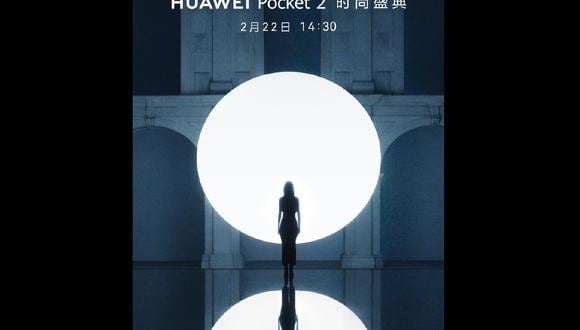 Huawei lanzará su nuevo plegable Pocket 2 este 22 de febrero.
