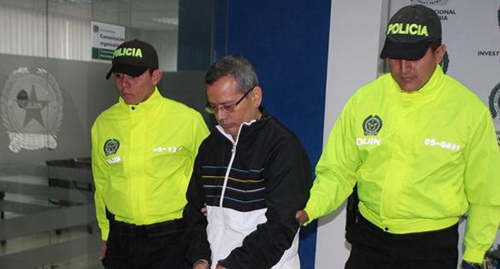 Agentes de la Dijin colombiana con Rodolfo Orellana. (Foto: @DIJINPolicia)