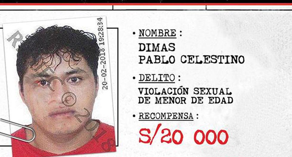 Perú. Mininter ofrece S/. 20 mil por prófugo acusado de violar y matar a menor de 15 años. (Foto: Mininter)
