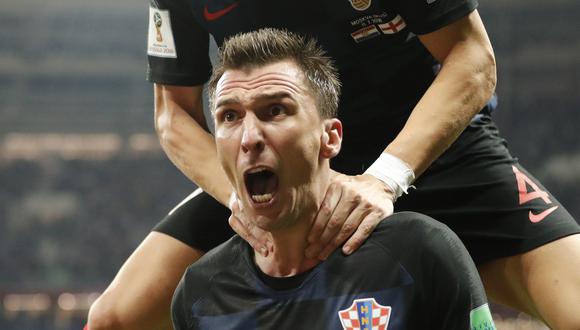 Mandzukic marco el gol del triunfó ante Inglaterra y clasificó a Croacia a la final de Rusia 2018. (Foto: AP)
