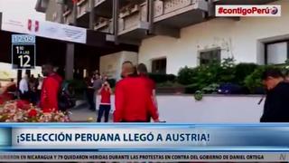 Selección peruana arribó a su hotel en Austria a la espera de Paolo Guerrero | VIDEO