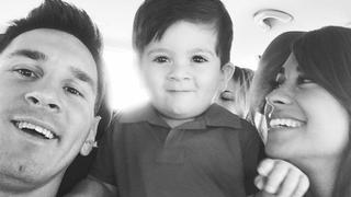 Messi y el cariñoso selfie con su hijo y su novia en Instagram