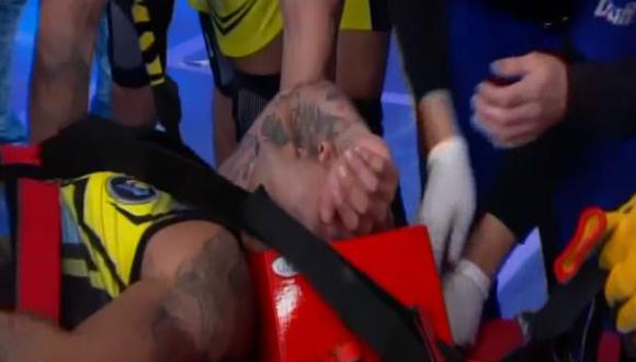 Diego Chávarri sufrió accidente en plena competencia de "Esto es guerra".  (Foto: Captura de pantalla)