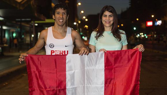 Claudio y Alessandra corrieron junto a otros 171 peruanos en la Maratón de Santiago 2017.