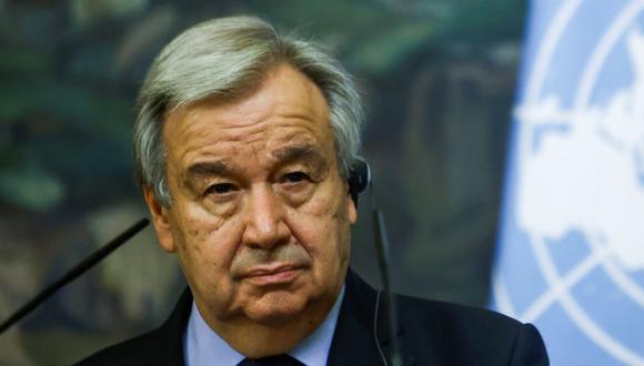 El secretario general de la ONU, Antonio Guterres, asiste a una conferencia de prensa luego de conversar con el ministro de Relaciones Exteriores de Rusia, Sergei Lavrov, en Moscú, Rusia. (Foto: REUTERS / Maxim Shemetov).