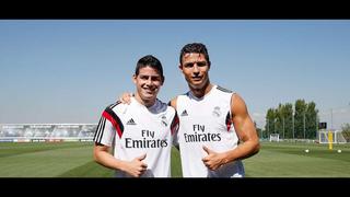 Cristiano Ronaldo y James Rodríguez entrenaron juntos en Madrid
