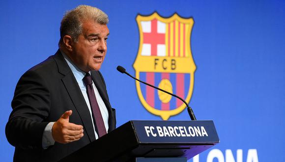 Joan Laporta fue contundente al ratificar la procedencia lícita y transparente del FC Barcelona | FOTO: AFP