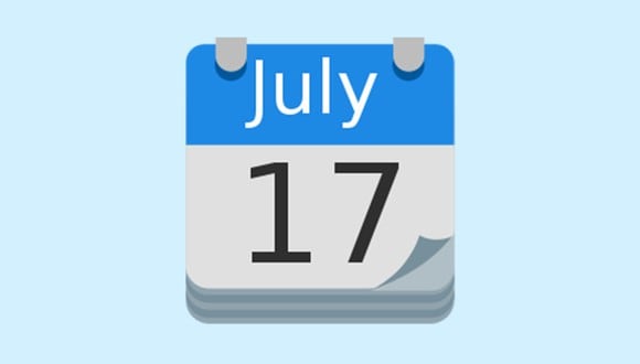 Conoce por qué el calendario de WhatsApp dice 17 de julio y no otra fecha. (Foto: Emojipedia)