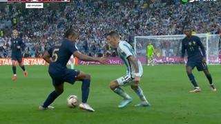 El espectacular caño de Di María a Koundé en la final del Mundial 2022 | VIDEO 