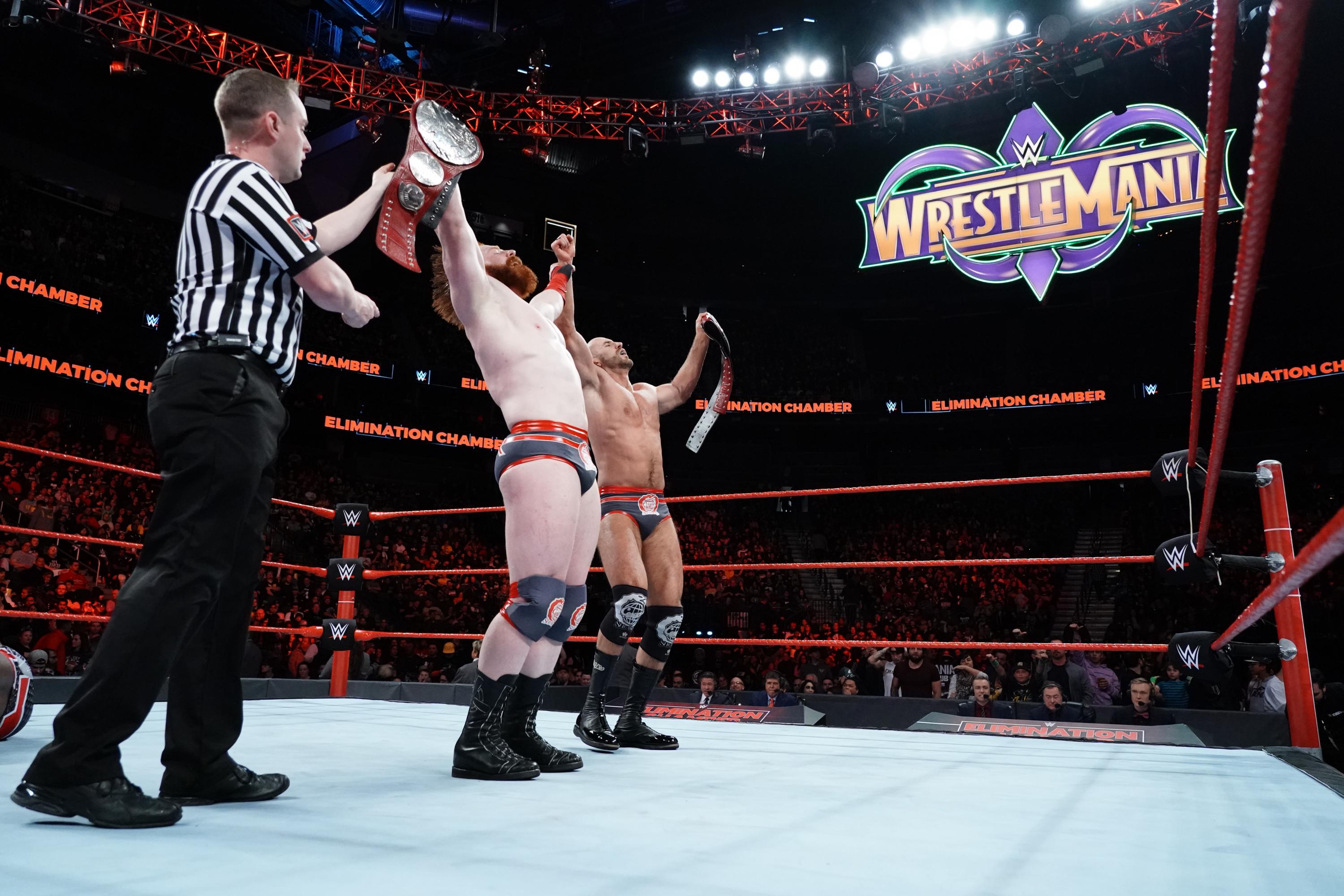 Cesaro y Sheamus derrotaron a Titus Worldwide (Titus O'Neil y Apollo). (Foto: WWE)