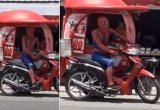 Graban a ‘Spider-Man’ vendiendo helados en motocicleta y escena da la vuelta al mundo