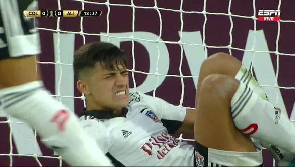 Pablo Solari falló gran ocasión de gol en el Alianza Lima vs. Colo Colo. (Captura: ESPN)