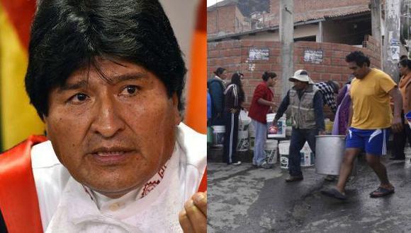 Evo Morales: Escasez de agua &quot;es como un terremoto&quot; en Bolivia. (Foto: AFP/AP)