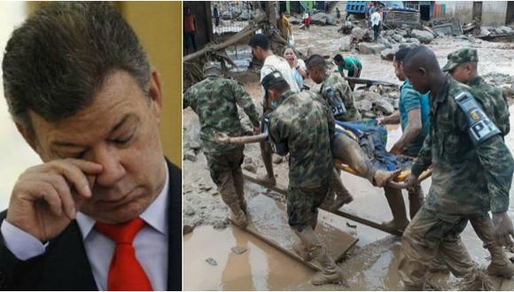 Santos declara la "calamidad pública" tras mortal avalancha