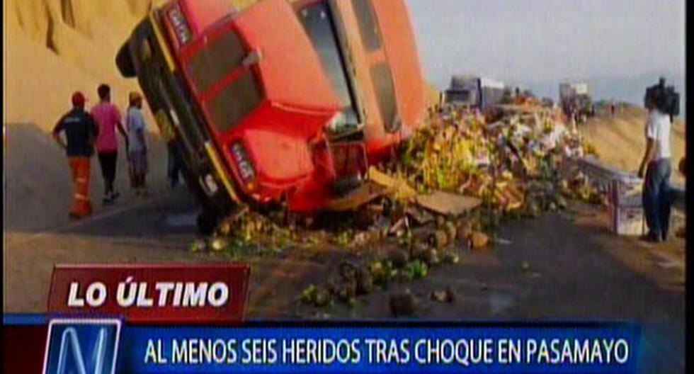 El impacto dejó seis personas heridas. (Foto: Captura de YouTube)