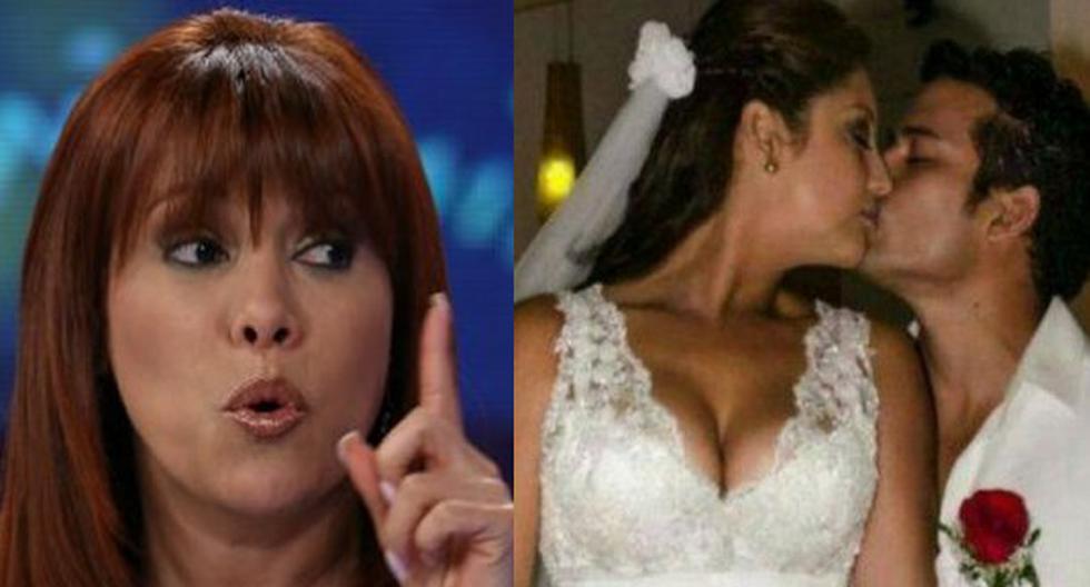 Magaly Medina criticó el matrimonio de Karla Tarazona y Christian Domínguez. (Foto: Difusión / Twitter)