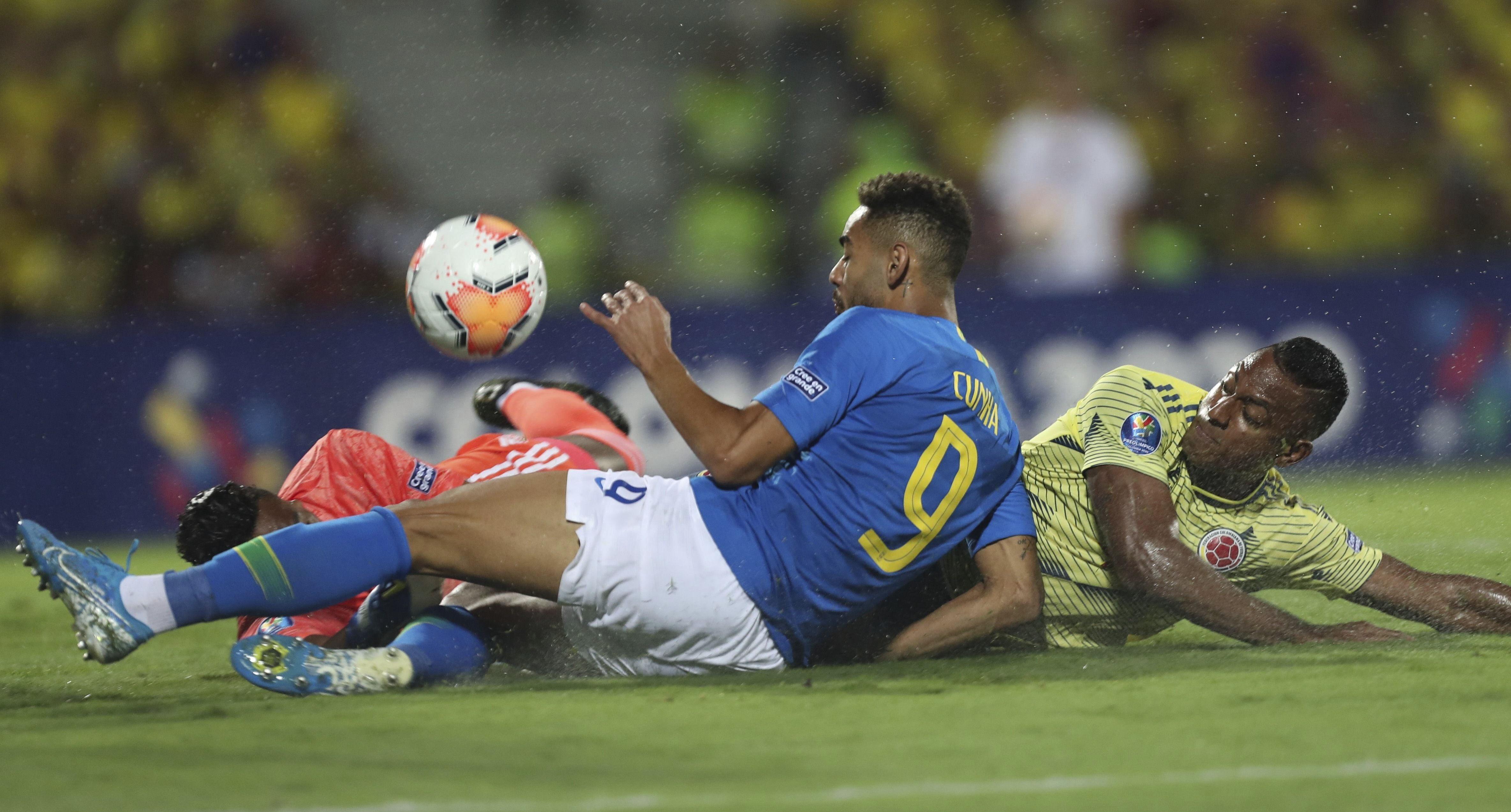 Colombia y Brasil igualaron 1-1 por la primera fecha del cuadrangular final del Preolímpico Sub 23 [Foto: AFP]