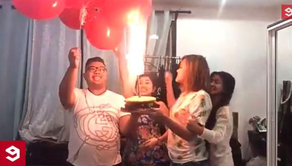 YouTube: jóvenes casi se queman al cantar "Happy birthday"