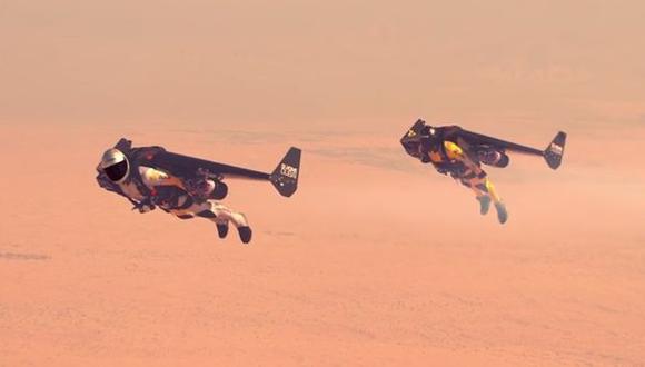 YouTube: el popular 'Jetman' voló por el desierto de Dubai