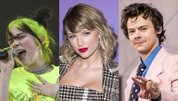 Billie Eilish, Taylor Swift y Harry Styles están entre los artistas confirmados que se presentarán durante los Premios Grammy 2021. (Fotos: AP/ Composición: El Comercio)