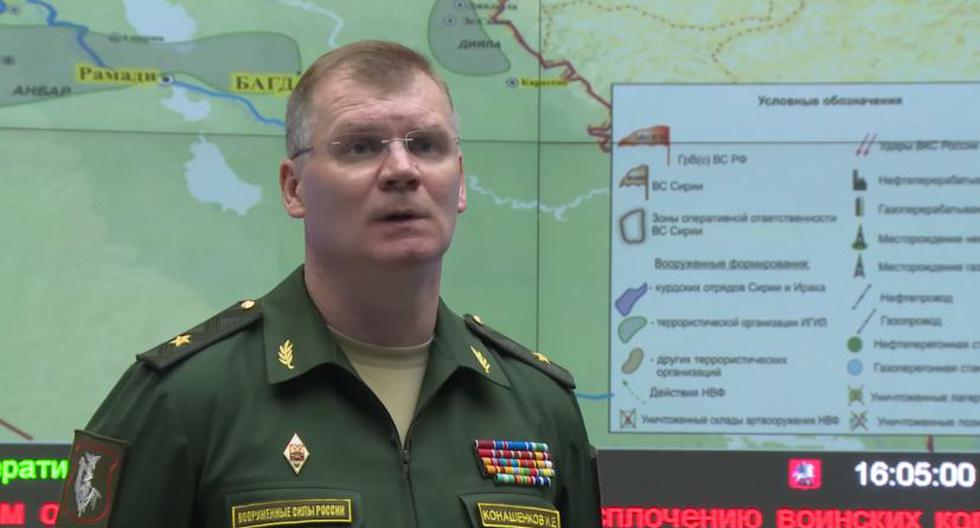 Ígor Konashénkov. (Foto: Ministerio de Defensa de Rusia / YouTube)