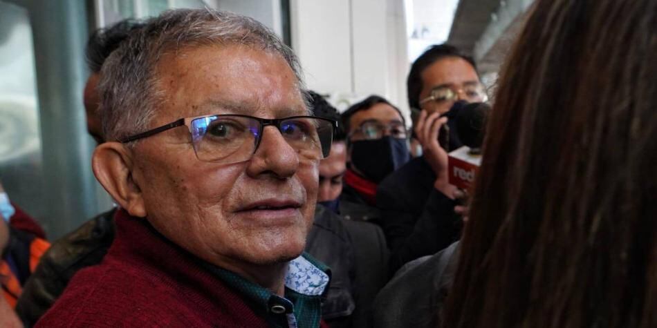 The former foreign minister of the FARC, Rodrigo Granda, after arriving from Mexico to Colombia.