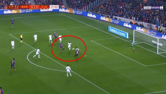 Barcelona vs. Cultural Leonesa: Munir marcó el 1-0 con este soberbio golazo. (Foto: captura)