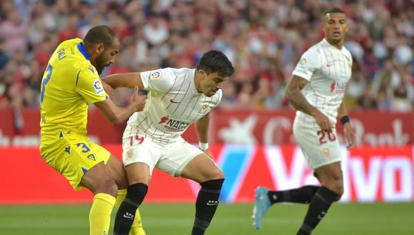 Sevilla igualó 1-1 con Cádiz por la jornada 34 de LaLiga Santander en el estadio Ramón Sánchez-Pizjuán. (Foto: AFP)