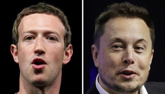 Mark Zuckerberg y Elon Musk se criticaron en internet. (Foto: AP)